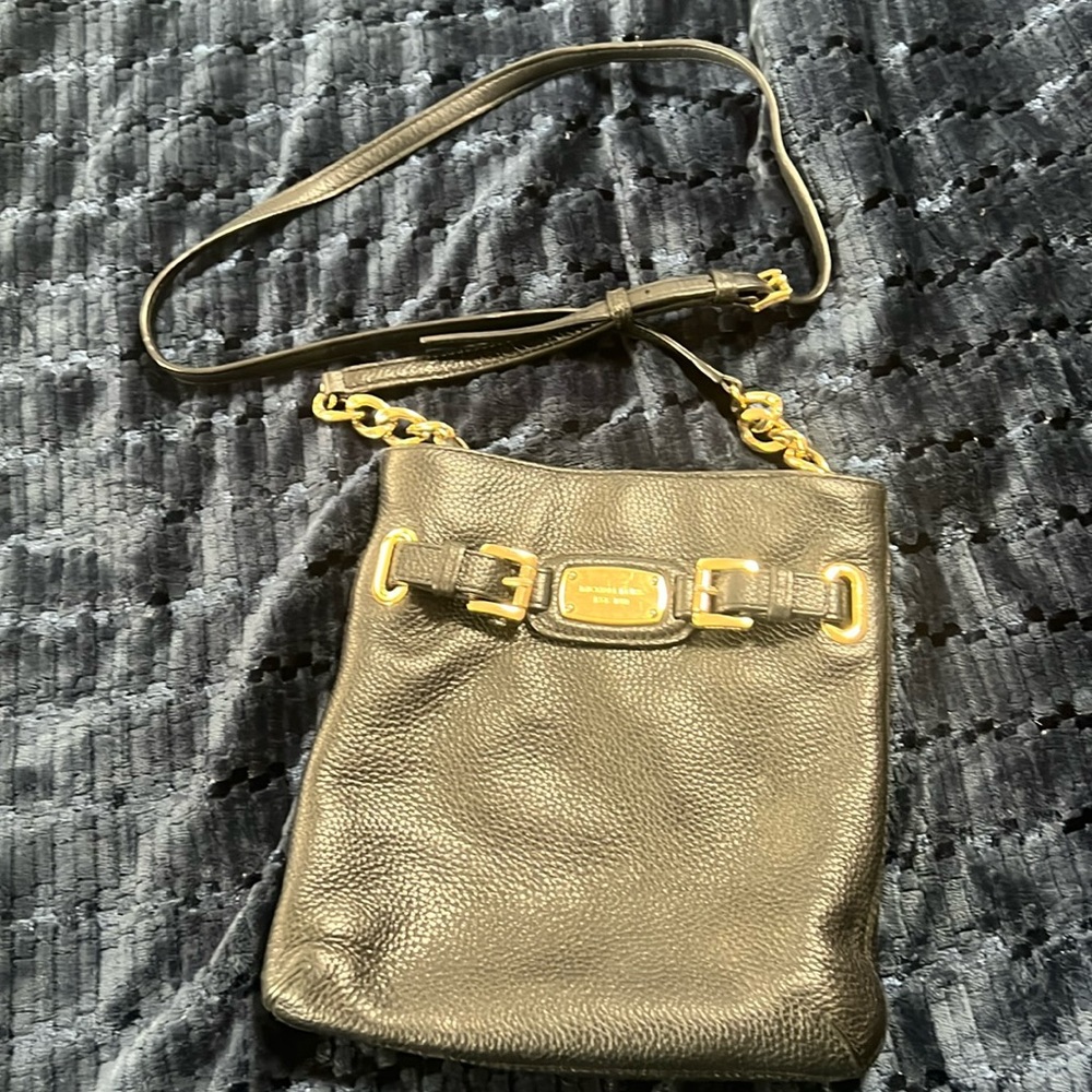 Pre- loved Michael Kors black leather Crossbody